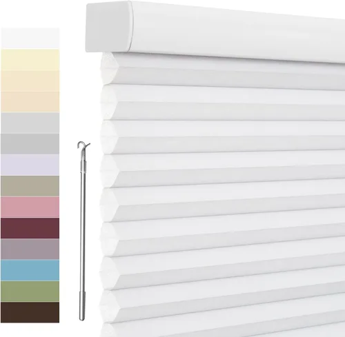 Vista 13 de Tonature Persianas Celulares de Tamaño Personalizado para Ventanas Cortinas Blackout sin Cordón Persianas Enrollables Protección UV Aislamiento
