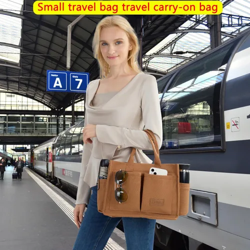 Vista 8 de Bolso de mano para mujer con compartimentos, bolso grande de lona para mujer, bolso cruzado de trabajo, portátil, bolsa de libros, bolsos de hombro