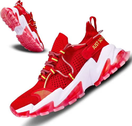 Vista 2 de AMLANG Tenis deportivos antideslizantes para mujer, transpirables, a la moda, para caminar y correr