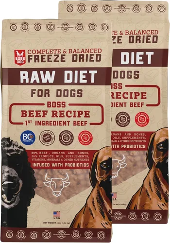 Vista 7 de Boss Dog Dieta cruda liofilizada (perros), receta de cordero, bolsa de 12 onzas