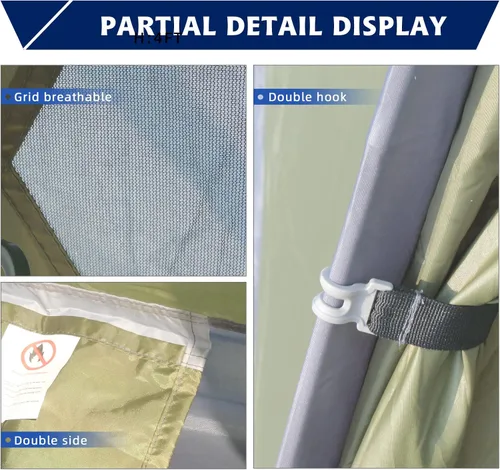 Vista 5 de Tienda de campaña de mochila individual de 7.2 × 4 × 4 pies, tienda de campaña impermeable para acampar y senderismo, puede ser utilizada por una