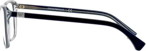 Vista 3 de Emporio Armani - Lentes EA3083 - 5517 azul claro Whisteria malva malva transparente con lente de demostración transparente de 2126in Whisteria