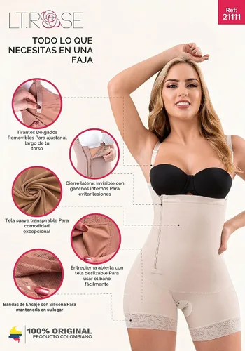 Vista 3 de LT.ROSE Fajas Postparto Colombianas Tummy Control Shapewear for Women 21111 Entrepierna abierta beige