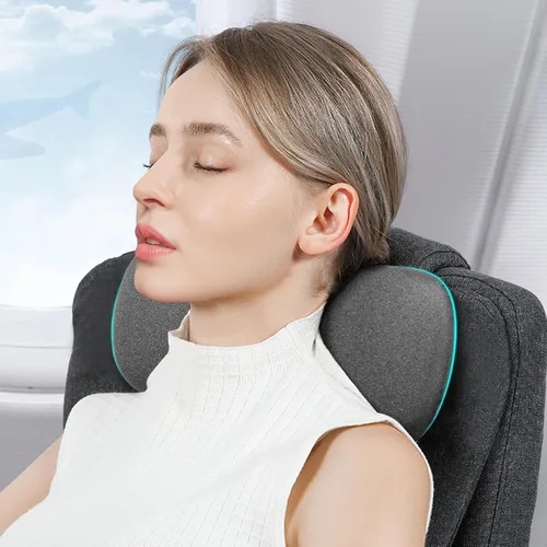 Vista 2 de COMFYTHERA Almohada cervical para el cuello para aliviar el dolor de dormir, almohada de cuello pequeño de espuma viscoelástica para aliviar