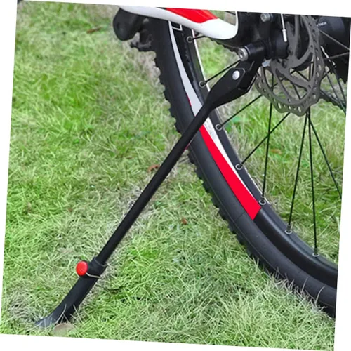 Vista 8 de Kisangel Accesorios de bicicleta de montaña Aleación de aluminio Kickstand Bike Kickstand Soporte lateral telescópico Pies antideslizantes Ajuste