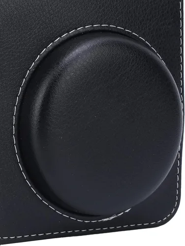 Vista 6 de i - Funda de piel sintética para cámara Instax Mini 40, funda protectora delgada para cámara digital con correa de hombro ajustable, Negro -, Fine