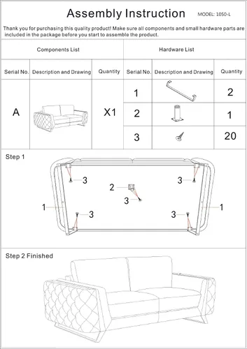Vista 19 de Blackjack Furniture Lucca Collection - Sofás de terciopelo para sala de estar con marco de madera brasileña tapizado y patas de acero inoxidable, 2