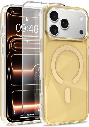 Vista 95 de Funda magnética para Google Pixel 10 Pro XL [compatible con Magsafe] [bonito diseño fluorescente de moda] a prueba de golpes, delgada, translúcida