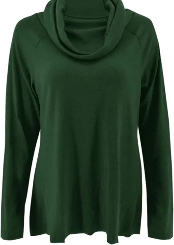 Vista 4 de Minclouse - Suéter de manga larga con cuello alto y cuello alto para mujer