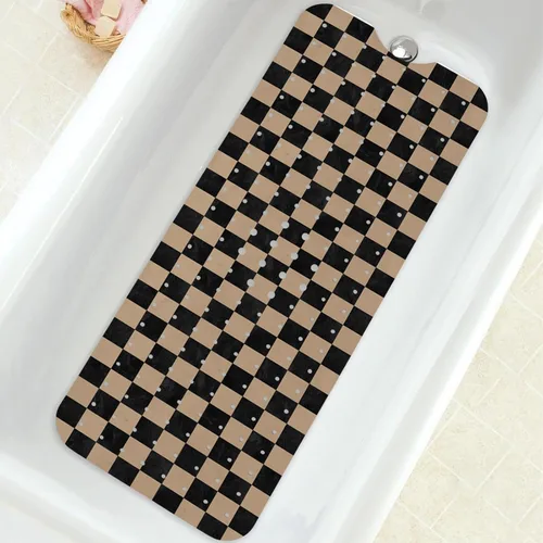 Vista 26 de Alfombra para Bañera Antideslizante, Alfombra Bohemia Cuadrada para Bañera y Piso de Ducha con Ventosas para Adultos, Niños y Ancianos, 21 x 21