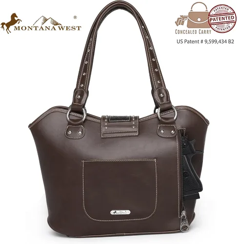 Vista 3 de Montana West Tooled Collection - Bolso de mano oculto para mujer