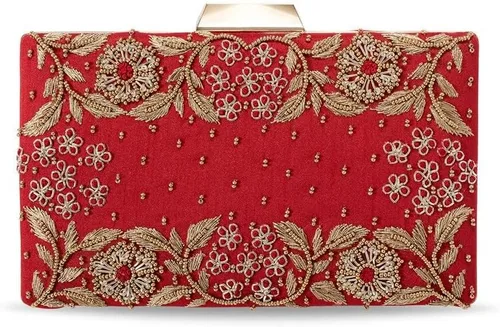 Vista 2 de Aheli Clutch Purses Handmade Handbags for Wedding Evening Party Bridal Gift for Women