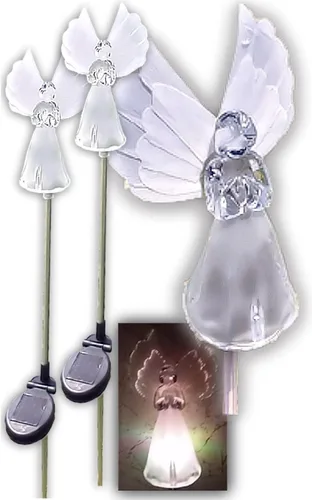 Vista 4 de Solaration Frosty Angel Luces solares (juego de 2)
