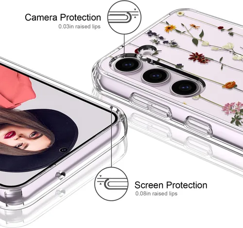 Vista 2 de ICEDIO Funda para Samsung Galaxy S23 Plus, delgada, transparente, con diseños de moda, para niñas y mujeres, funda protectora duradera y resistente