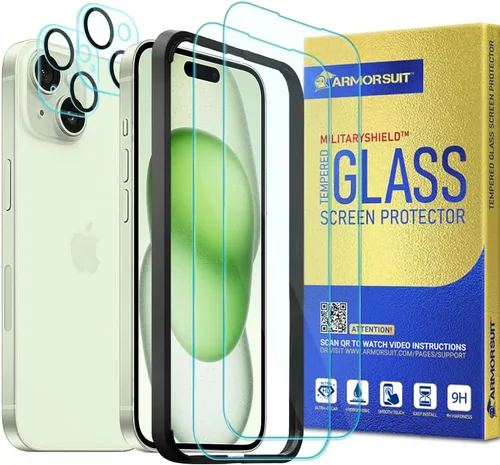 Vista 20 de ArmorSuit [Paquete de 2+2] para Google Pixel 6 [6.4 pulgadas] Protector de pantalla de vidrio templado + protector de lente de cámara compatible