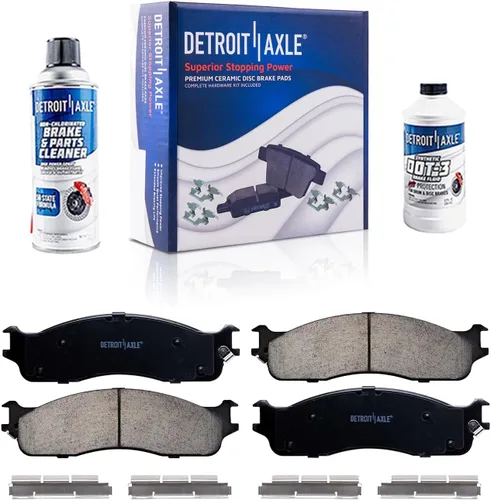 Vista 15 de Detroit Axle - Pastillas de freno de cerámica delanteras Reemplazo de pinza de freno derecha para Dodge Ram 1500 Dakota, Ram 1500 Classic - Juego