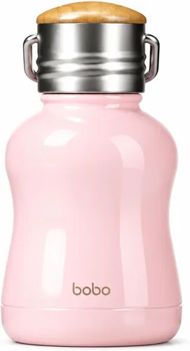 Vista 25 de YOHKOH Mini Botella de Agua Aislada al Vacío Con Tapa de Bambú - Botella de Agua Térmica de Acero Inoxidable para Mujeres, Niñas, Niños, Botella