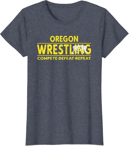 Vista 63 de Oregon Wrestling - Camiseta para competir, derrota, repetir