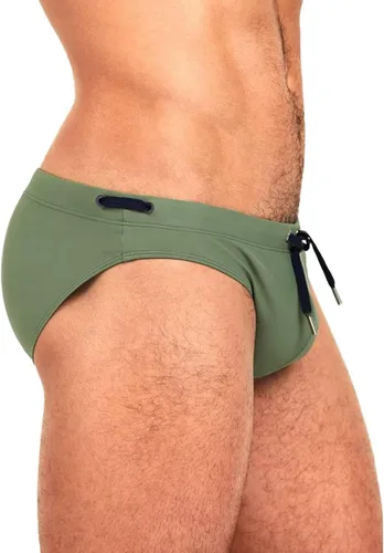 Vista 2 de MIZOK Men's Swimwear Bikini Swimming Briefs Drawstring Swimsuits Board Surf Shorts Trunks