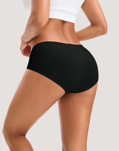 Vista 4 de INNERSY - Ropa interior de mujer de algodón estilo hipster, tallas regular y extra grande, paquete de 6 unidades Resplandor