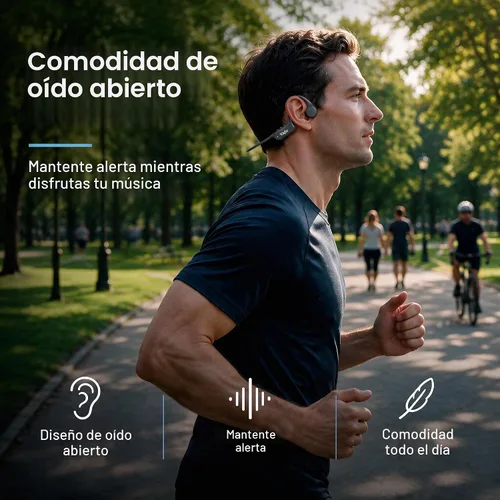 Vista 2 de Wigfar Bone Conduction Headphones, Open Ear Headphones, Bluetooth 6.0