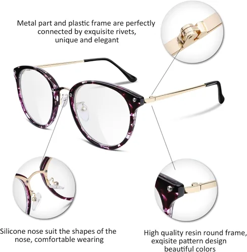 Vista 4 de FEISEDY - Lentes de sol para mujer, diseño vintage B2260