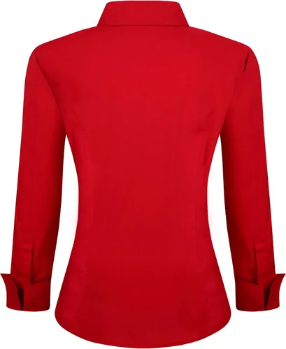 Vista 2 de Alex Vando - Blusa de vestir para mujer, corte regular, elástica y manga larga, para el trabajo