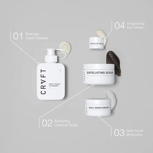 Vista 5 de CRVFT - Hidratante facial diario para hombre, 1 onza [AM/PM], hidratación profunda de larga duración, bloquea la humedad, reduce la sequedad, todo