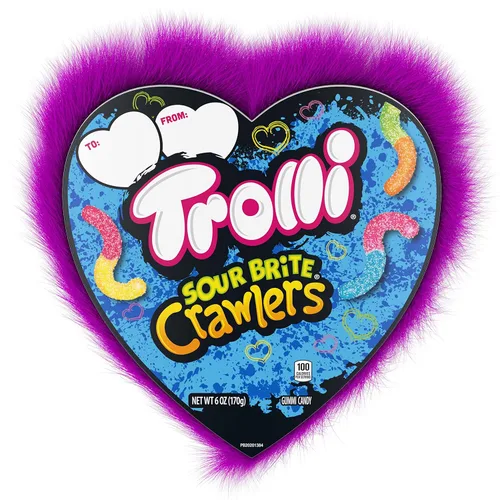 Vista 11 de Trolli - Sour Brite Crawlers, sabor Very Berry, 5 onzas. Gusanos de goma agrios muy bayas, bolsa de clavijas, aperitivos, compartir, sobre