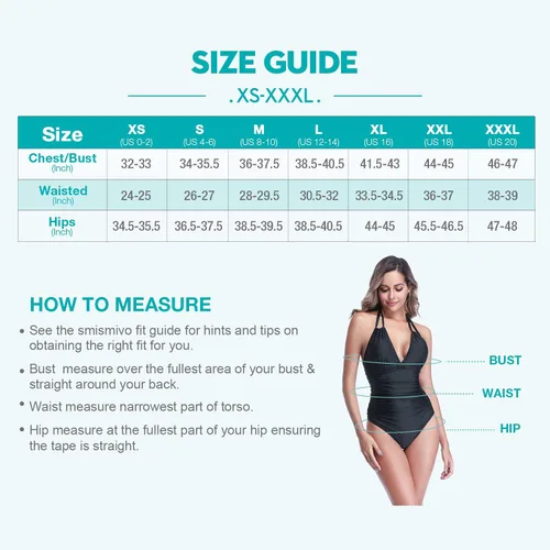 Vista 6 de Smismivo - Traje de baño de una pieza con control de abdomen para mujer halter estilo retro sexy fruncido vintage adelgazante