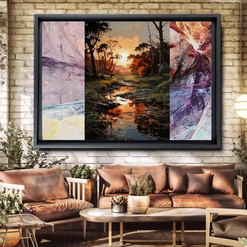 Vista 5 de print print Landscape Wall Art Print, Nature Framed Large Gallery Art, Minimalist Art (with hanging kit)