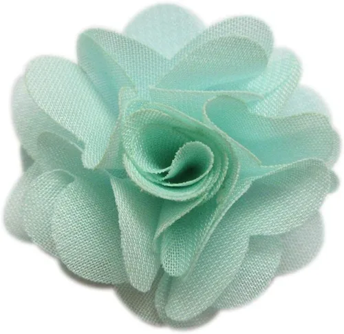 Vista 24 de YYCRAFT Paquete de 30 diademas de flores de gasa de 2 pulgadas, color rosa bebé