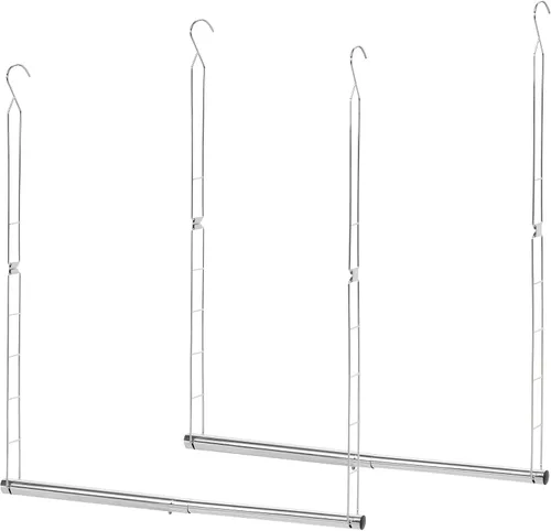 Vista 11 de Storage Maniac Barra Colgante para Armario, Organizador Colgante para Ropa con Ancho y Altura Ajustables, Barra para Colgar Ropa que Ahorra Espacio