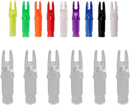 Vista 11 de 50 paquetes de flechas de arco con encoques - Insertos de flecha para flechas de carbono. Encoques de flecha de plástico de.244/6.20mm para tiro