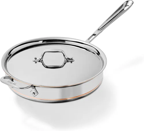 Vista 19 de All-Clad 6108SS, artículos de cocina/sartén de núcleo de cobre, 5 capas adheridas, apto para lavavajillas, Acero inoxidable