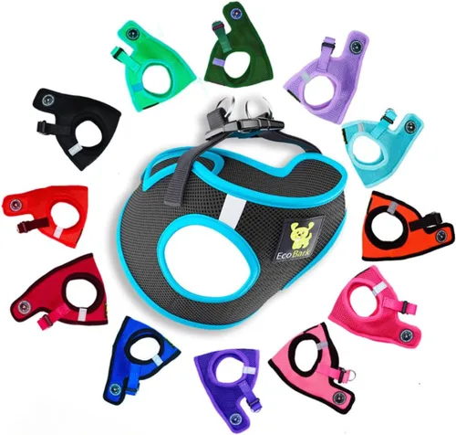 Vista 34 de EcoBark - Arnés para perro, arneses de taza de té ecológicos para perros XXS, XS y pequeños - Arnés reflectante y ajustable para cuerpo mini