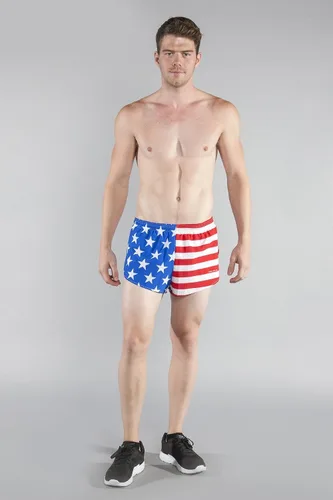 Vista 3 de B.O.A Boa 1000SWP - Pantalón corto para correr con estampado Elite Split de 1 pulgada para hombre