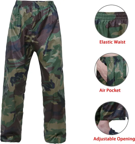 Vista 4 de RainRider Chaqueta impermeable de seguridad con pantalones de alta visibilidad reflectante para lluvia