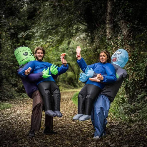 Vista 9 de Bodysocks Fancy Dress Disfraz inflable de rehén zombi aterrador de Halloween para adultos (talla única)
