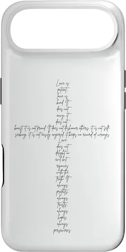 Vista 27 de Funda con cruz cristiana para iPhone 12/12 Pro 1 Corinthians 13