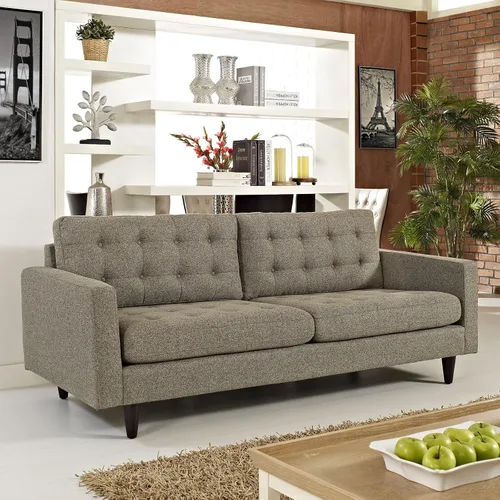 Vista 34 de Modway EEI-1547-DOR Empress Mid-Century - Sofá biplaza tapizado de tela en gris