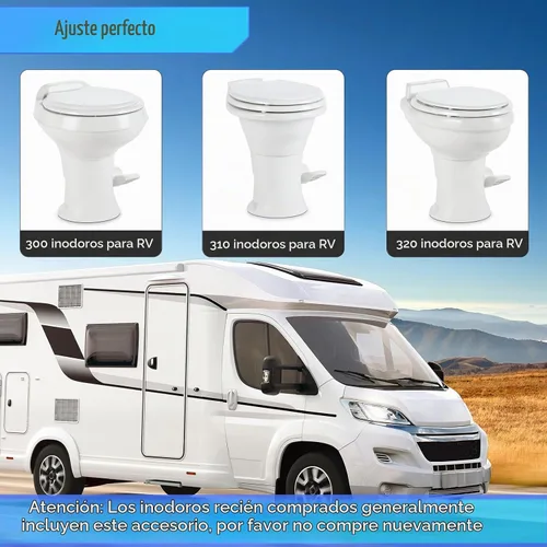 Vista 2 de Sello de inodoro RV con kit de brida de piso de enchufe de 3 pulgadas, sello de brida de inodoro RV se adapta a inodoros de RV 300/310/320