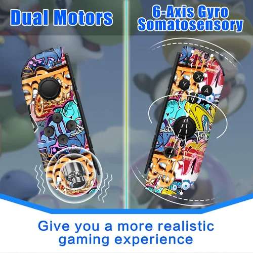 Vista 4 de HEDYDK Joycon for Nintendo Switch Controller,Left and Right Controllers for SwitchLiteOLED,with Dual Vibration, Wake-up