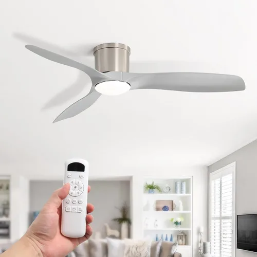 Vista 11 de Sofucor - Ventilador de techo inteligente de 52 pulgadas con luces, ventilador de techo empotrado moderno de perfil bajo con 6500 CFM, compatible