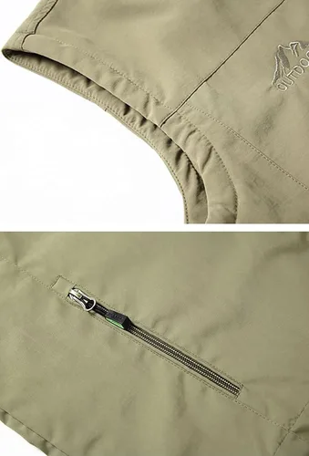 Vista 5 de Yoinlia Chaleco de forro polar ligero sin mangas para hombre
