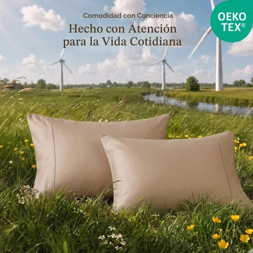 Vista 7 de Threadmill Home Linen Fundas de Almohada Estándar - 100% Algodón Natural 600 Número de Hilos, Juego de 2 Fundas de Almohada Damasco Gris Oscuro