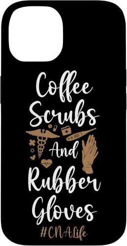 Vista 4 de iPhone 16 CNA Nurse Certified Nursing Assistant Coffee Coffee Scrubs & Case