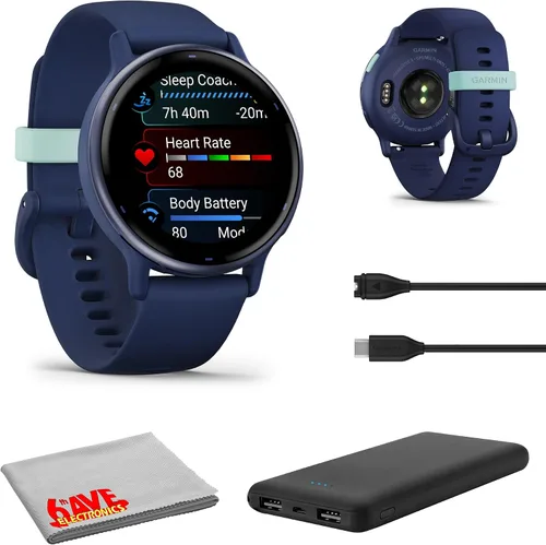 Vista 9 de Garmin vivoactive 5 - Reloj inteligente con GPS de salud y fitness para hombres y mujeres con bisel de aluminio pizarra, caja negra y banda