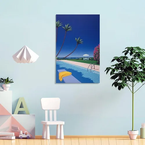Vista 4 de Hiroshi Nagai - Decoraciones para dormitorio, decoración estética para habitación, arte para el hogar, marco de trabajo, póster, pintura decorativa