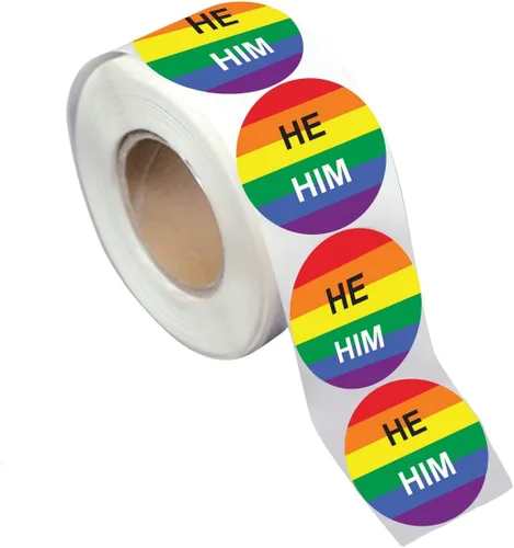 Vista 15 de Pegatinas de bandera bisexual para el mes del orgullo - Venta al por mayor Bi-Pride en un rollo (2 rollos - 500 calcomanías)